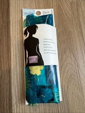 Teal Floral Belt Bag Wallet